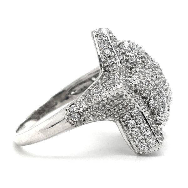 Estate Sterling Silver CZ Star Ring Image 2 Georgetown Jewelers Wood Dale, IL
