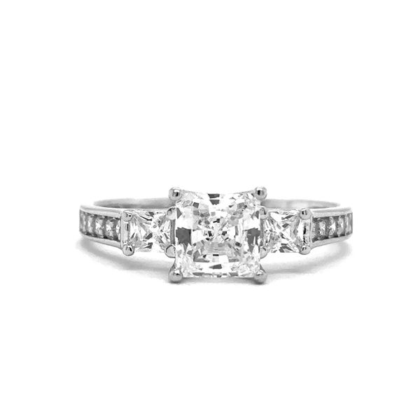 Estate 14K White Gold CZ 