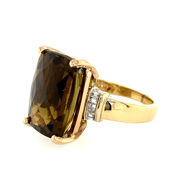Estate Tourmaline & Diamond Ring Image 2 Georgetown Jewelers Wood Dale, IL