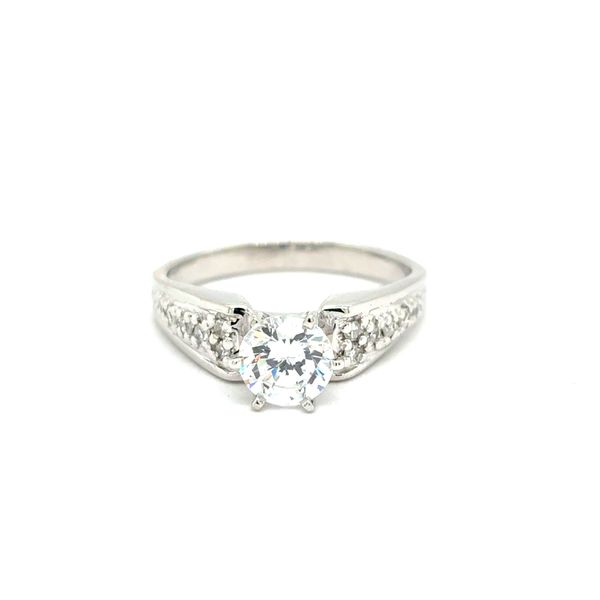 Estate Gold Center CZ /12) Diamond Engagement Ring Georgetown Jewelers Wood Dale, IL