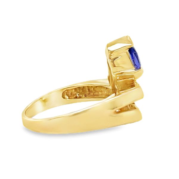 Estate 14K Yellow Gold Tanzanite & Diamond Ring Image 2 Georgetown Jewelers Wood Dale, IL