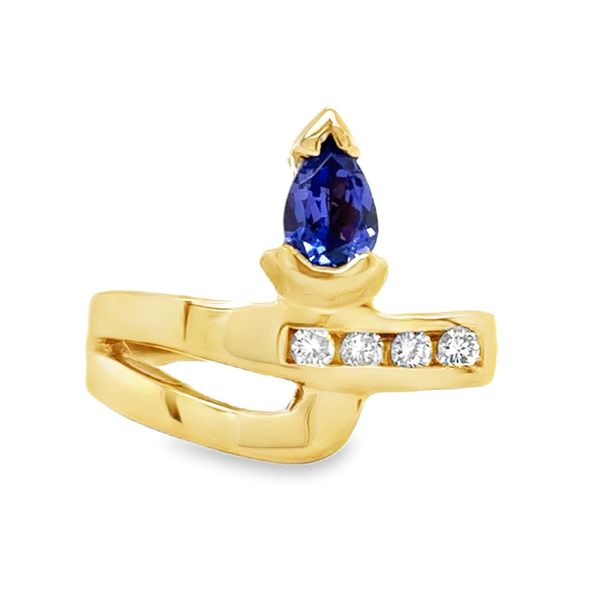 Estate 14K Yellow Gold Tanzanite & Diamond Ring Georgetown Jewelers Wood Dale, IL