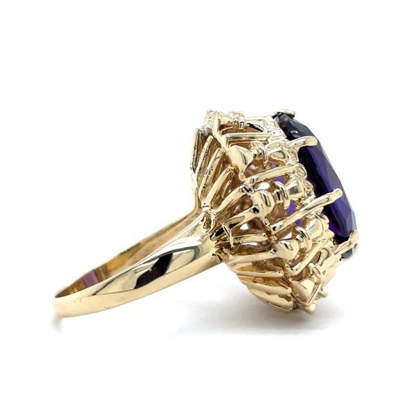 Estate 14K Yellow Gold Imitation Purple Gemstone Ring Image 2 Georgetown Jewelers Wood Dale, IL