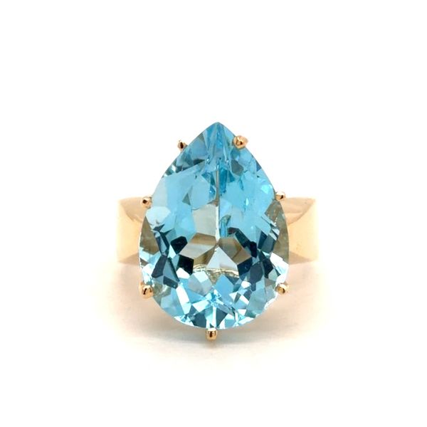 Estate 14KY Pear Shape Blue Topaz Ring Georgetown Jewelers Wood Dale, IL