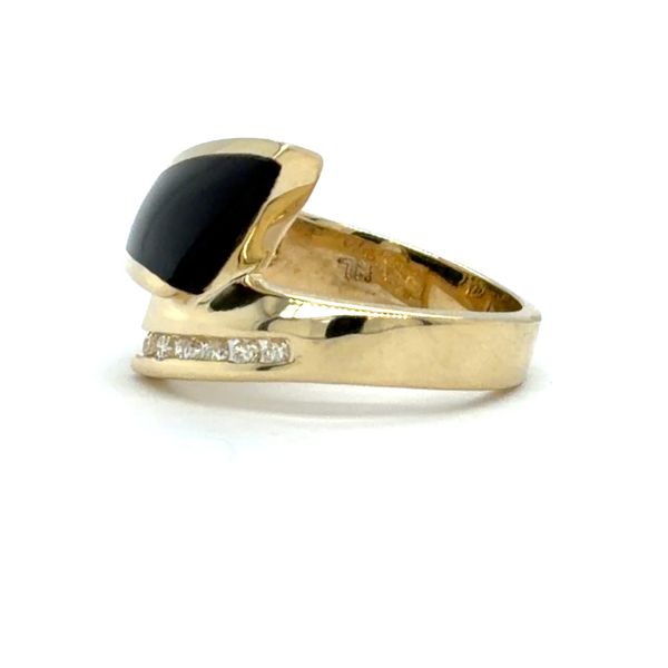 Estate Diamond and Onyx Inlay Ring Image 2 Georgetown Jewelers Wood Dale, IL