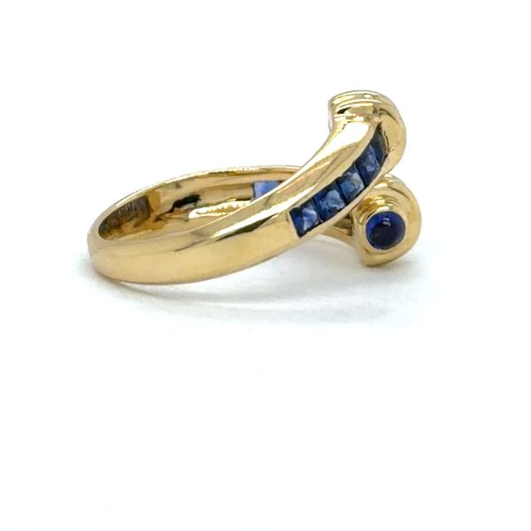 Estate 18K Sapphire Bypass Ring Image 2 Georgetown Jewelers Wood Dale, IL