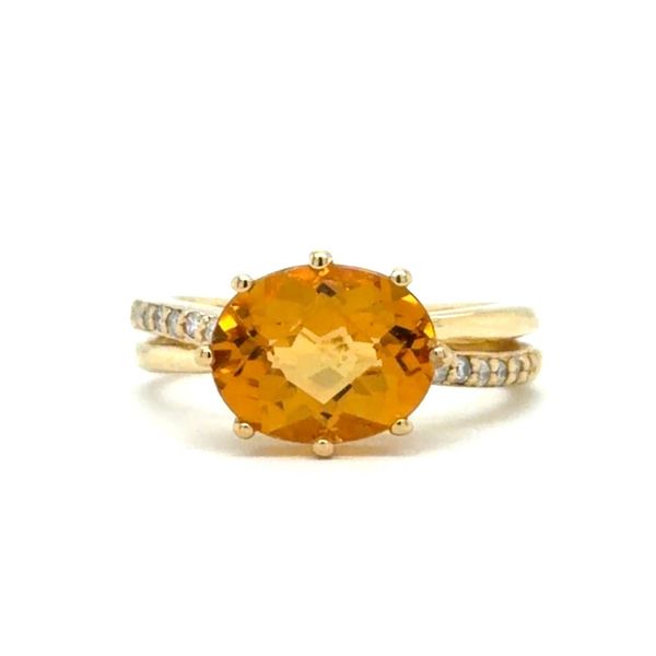 Estate Citrine and Diamond Ring Georgetown Jewelers Wood Dale, IL