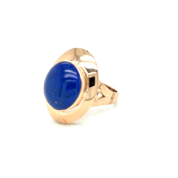 Estate Rose Gold Lapis Ring Image 2 Georgetown Jewelers Wood Dale, IL