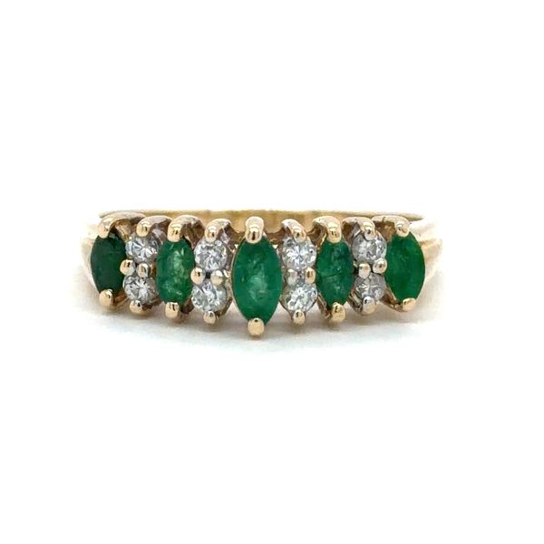 Estate Yellow Gold Ladies Emerald & Diiamond Ring Georgetown Jewelers Wood Dale, IL