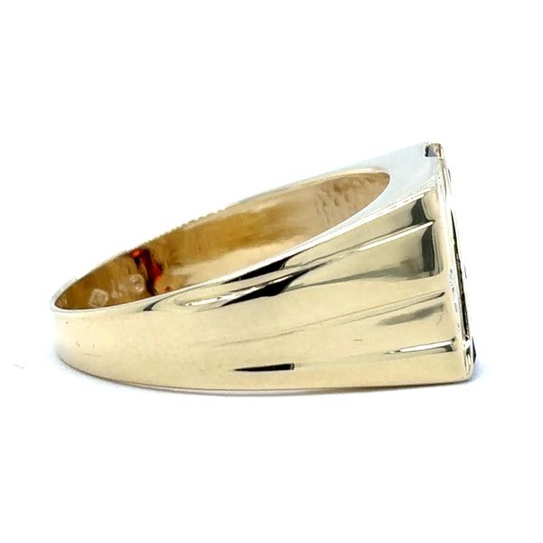 Estate 14K Yellow Gold Garnet & Diamond Ring Image 2 Georgetown Jewelers Wood Dale, IL