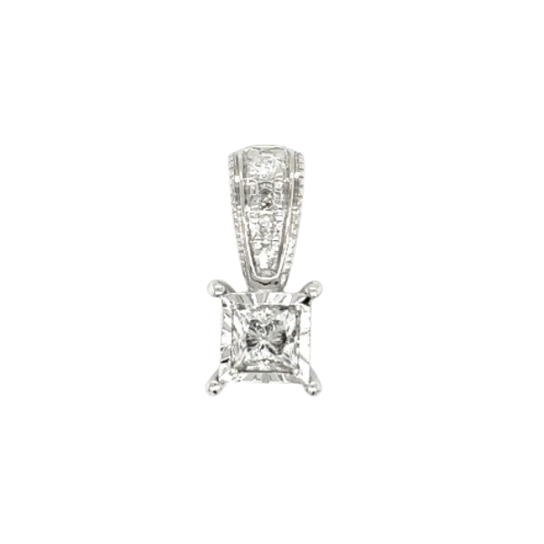Estate 10K White Gold Diamond Pendant Georgetown Jewelers Wood Dale, IL