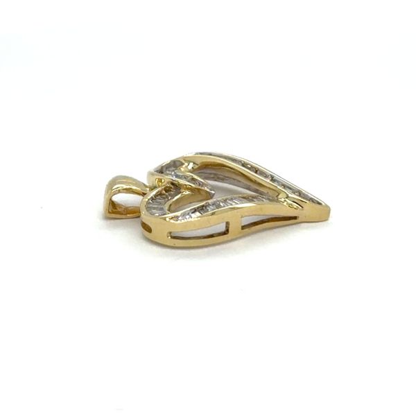 Estate Open Heart Diamond Pendant Image 2 Georgetown Jewelers Wood Dale, IL