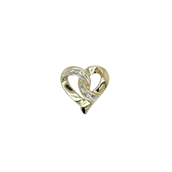 Estate Two-Tone Heart Pendant Georgetown Jewelers Wood Dale, IL