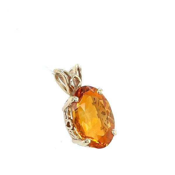 Estate Gold Citrine Pendant Image 2 Georgetown Jewelers Wood Dale, IL