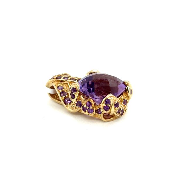 Estate Yellow Gold Amethyst Pendant Image 2 Georgetown Jewelers Wood Dale, IL