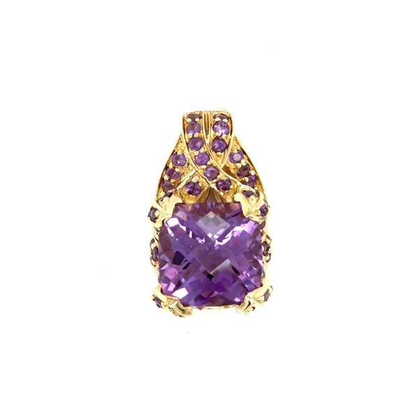 Estate Yellow Gold Amethyst Pendant Georgetown Jewelers Wood Dale, IL