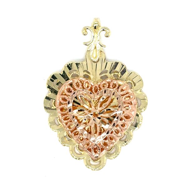 Estate 14K Yellow and Rose Gold Heart Pendant Georgetown Jewelers Wood Dale, IL