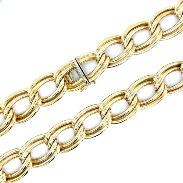 Estate 14K Yellow Gold Double Curb Link Necklace 16