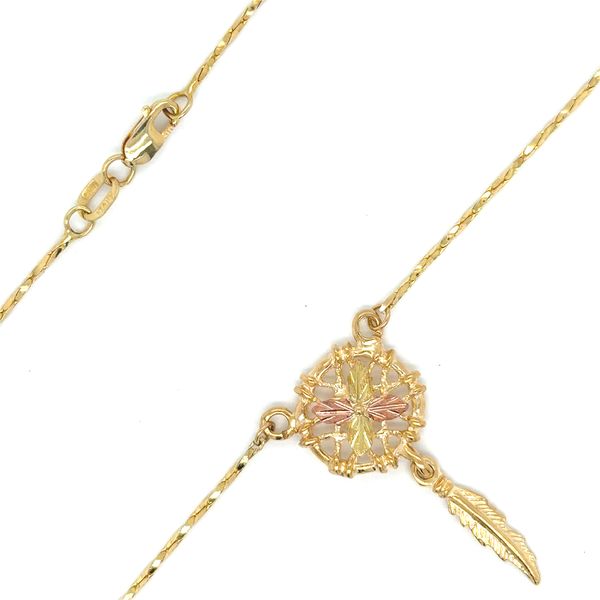 EstateTr-Color Gold Dreamcatcher Necklace Georgetown Jewelers Wood Dale, IL