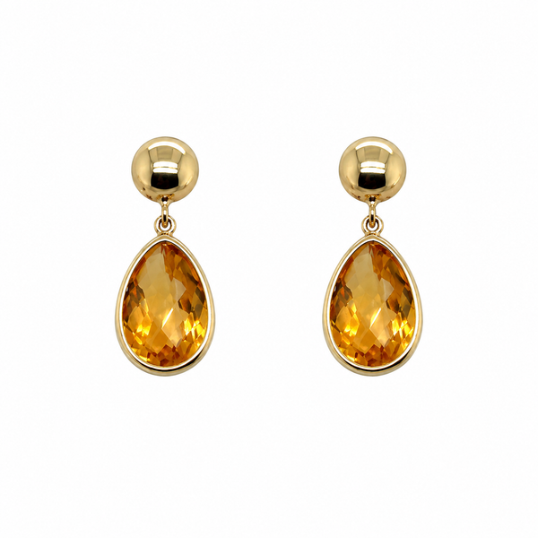 Estate Citrine Drop Leverback Earrings Georgetown Jewelers Wood Dale, IL