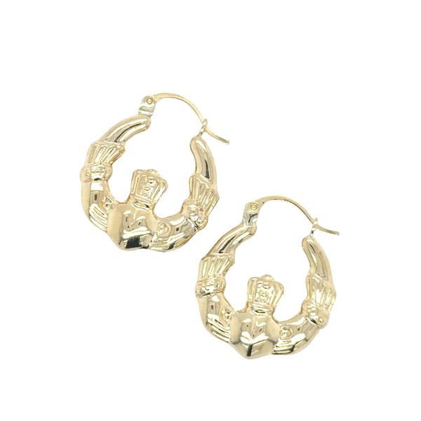 Estate Claddagh Hoop Earrings Georgetown Jewelers Wood Dale, IL