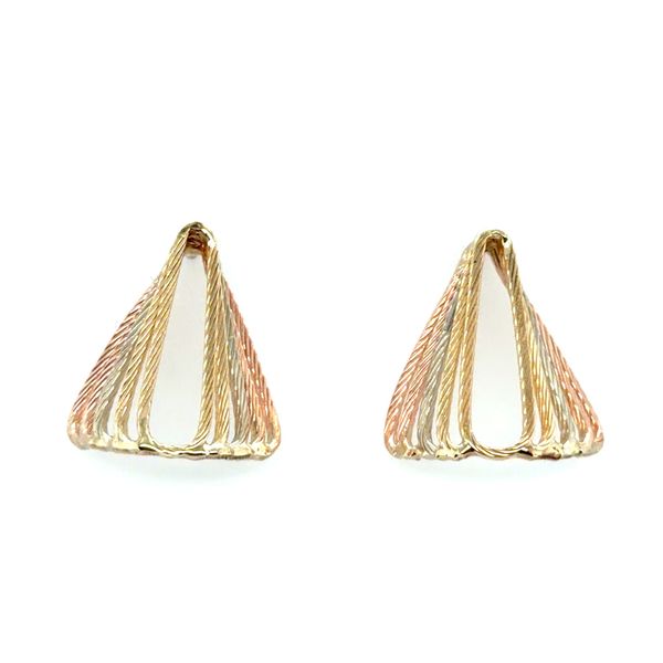 Estate 14K Tri Color Gold Earrings Georgetown Jewelers Wood Dale, IL