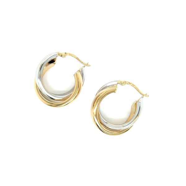 Estate Two-Tone Gold Hoop Earrings Georgetown Jewelers Wood Dale, IL