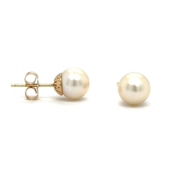 Estate 14K Yellow Gold Pearl Stud Earrings Georgetown Jewelers Wood Dale, IL