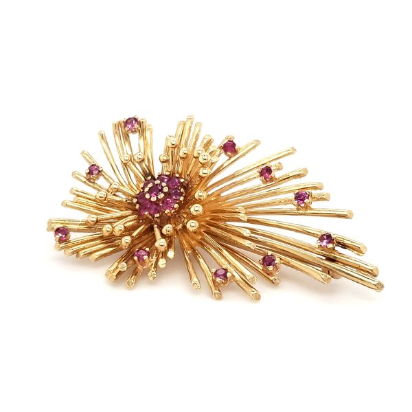 Estate 14K Yellow Gold Ruby Pin Georgetown Jewelers Wood Dale, IL