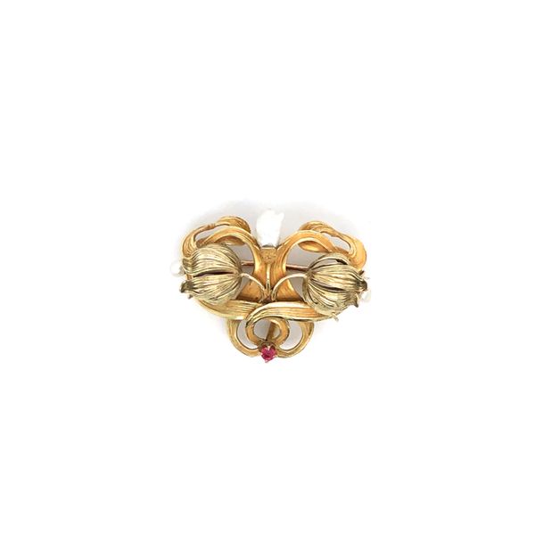 Estate 14K Yellow Gold Chatelaine Pin Georgetown Jewelers Wood Dale, IL