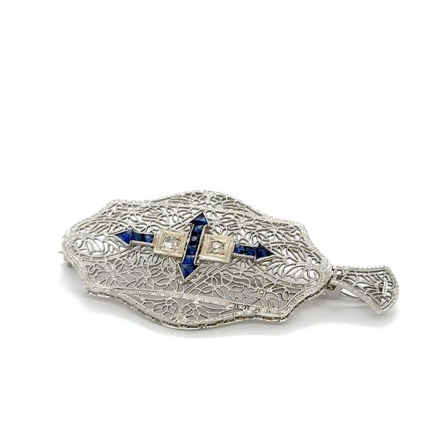Estate 14K White Gold Edwardian Pin Georgetown Jewelers Wood Dale, IL