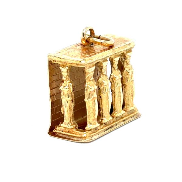 Estate 18K Yellow Gold Caryatids Charm Image 2 Georgetown Jewelers Wood Dale, IL