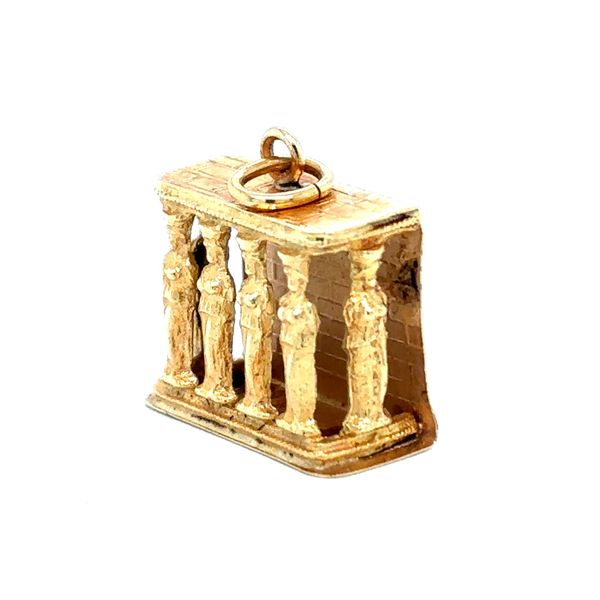 Estate 18K Yellow Gold Caryatids Charm Image 3 Georgetown Jewelers Wood Dale, IL