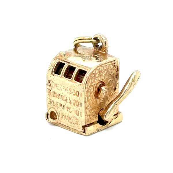 Estate 14K Yellow Gold Slot Machine Charm Image 2 Georgetown Jewelers Wood Dale, IL
