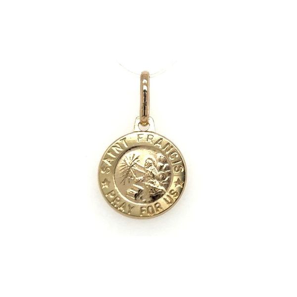 Estate 10K Yellow Gold St. Francis Medal Georgetown Jewelers Wood Dale, IL