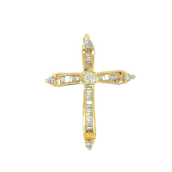 Estate Yellow Gold Diamond Cross Georgetown Jewelers Wood Dale, IL