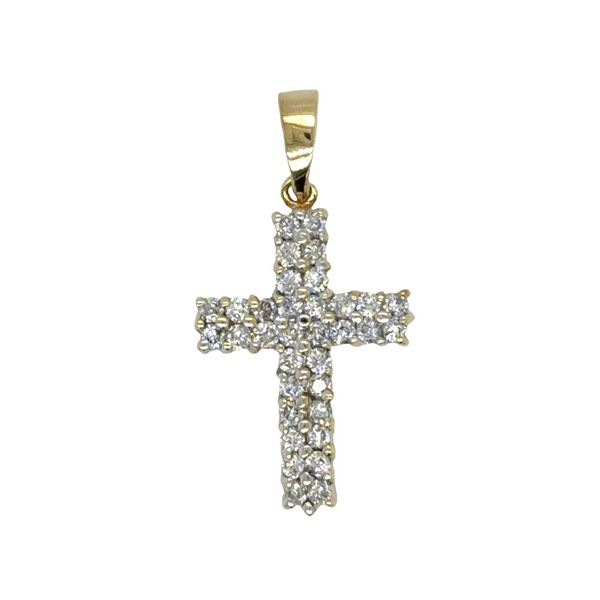 Estate 14K Yellow Gold Diamond Cross Georgetown Jewelers Wood Dale, IL