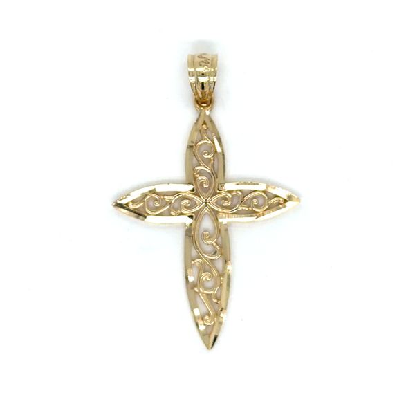 Estate 14K Yellow Gold Filgree Cross Georgetown Jewelers Wood Dale, IL