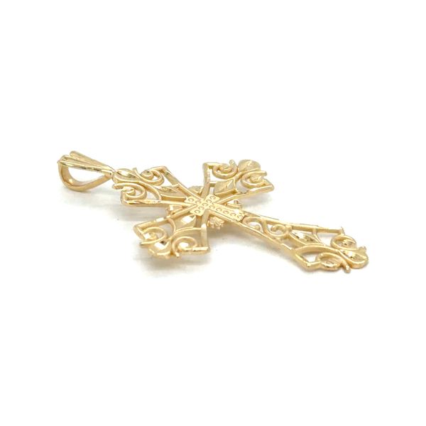 Estate Large Diamond Cut and Filigree Cross Image 2 Georgetown Jewelers Wood Dale, IL