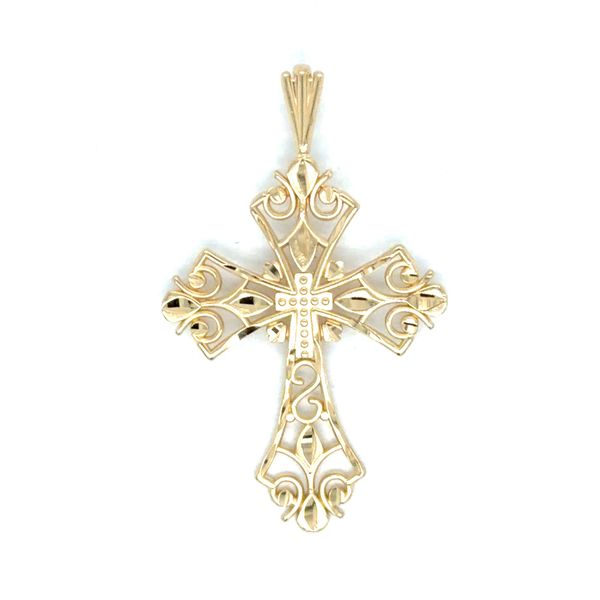 Estate Large Diamond Cut and Filigree Cross Georgetown Jewelers Wood Dale, IL