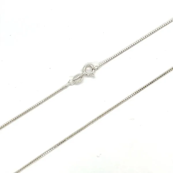 Estate Sterling Silver Box Chain 18