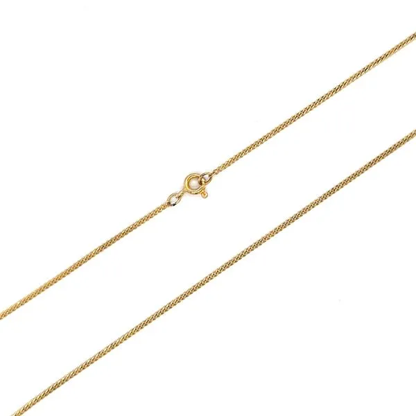 Estate Sterling Silver Yellow Gold Filled Curb Chain 18