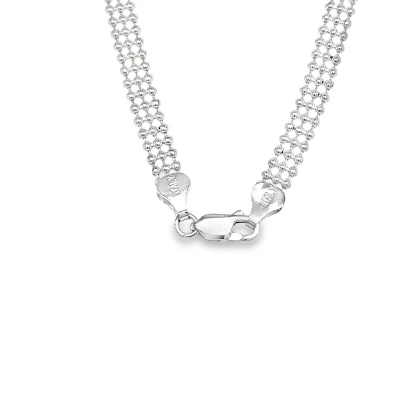 Estate Sterling Silver Triple Strand Bead Necklace 16\