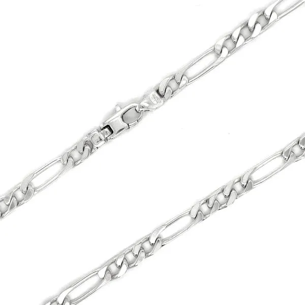 Estate Silver Figaro Chain 22\