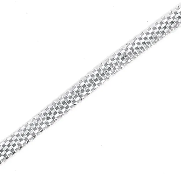 Estate Sterling Silver Hollow Mesh Bracelet 8