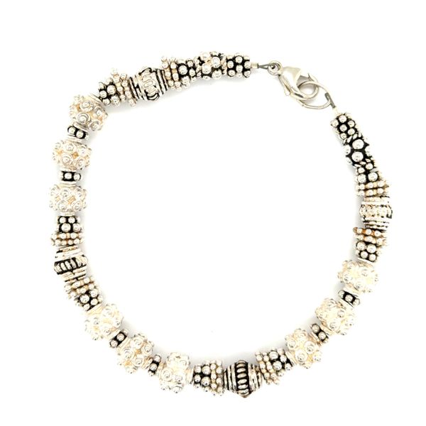 Estate Silver Textured Bead Bracelet Georgetown Jewelers Wood Dale, IL