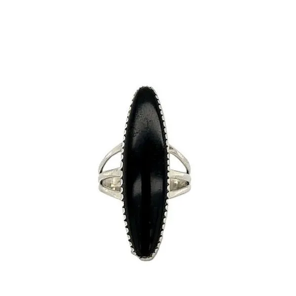 Estate Silver Onyx Ring