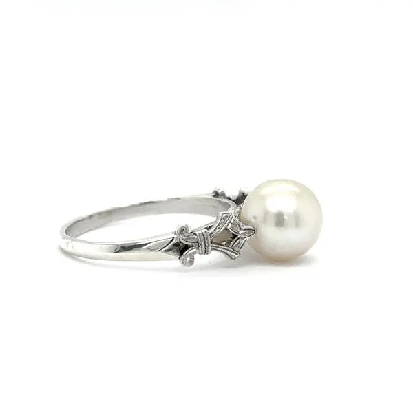 Estate Silver Pearl Ring