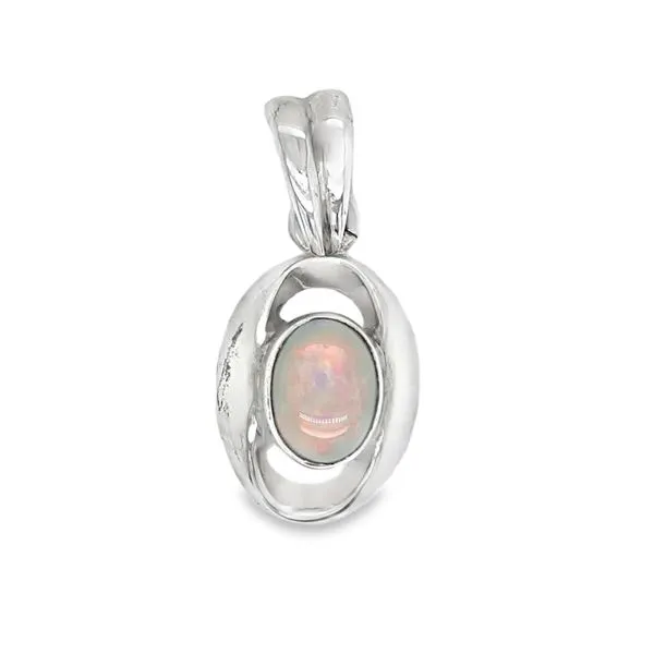 Estate Sterling Silver Opal Pendant