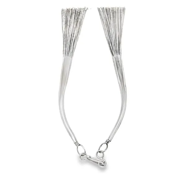 Estate Multi-Strand Liquid Silver Necklace 30